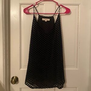 LOFT Black Polka Dot Cami sz M